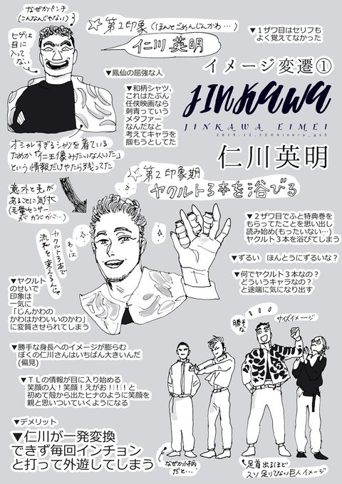 じんかわさんのイメージ変遷とじんかわかけるかな
好きすぎて似なくてギィギィいってるのでちょっとは雰囲気あるよ?って慰めて 