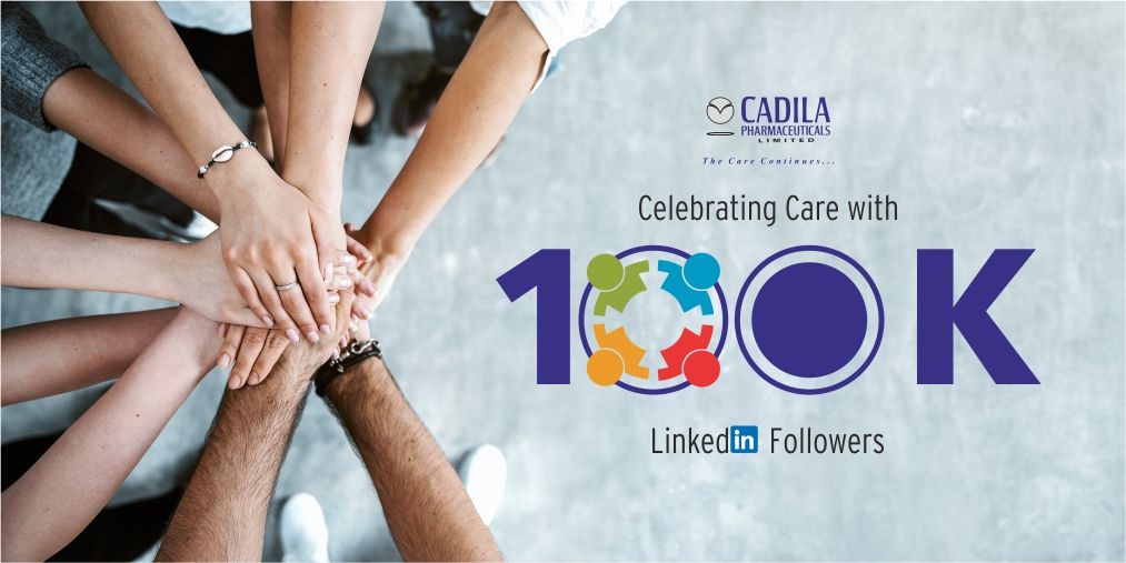 Cadila_Pharma's tweet photo. Extremely proud and happy to be sharing our care stories with a strong community of 100,000 followers on LinkedIn! Cheers to an exciting way ahead.

#100000LinkedInFollowers #Cadila #Care #HappyShift #Proud #Gratitude #Community #Followers #LinkedIn https://t.co/39uHTt2wlS