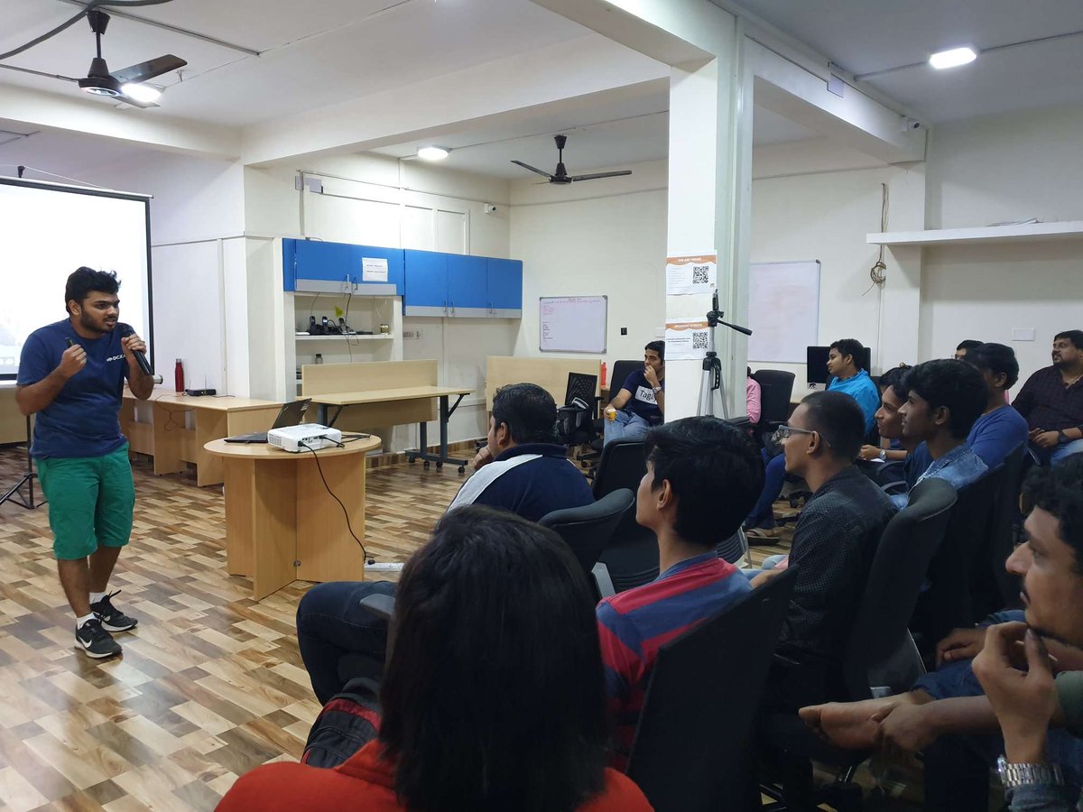 DCKAP's tweet photo. Bharat Kulkarni, Data Scientist, #DCKAP sharing his thoughts about advancements in Artificial Intelligence (#AI), the importance of Data and #personalization, giving retailers the opportunity to improve customer experience.
#DCKAPCommunity #eCommerceMeetup https://t.co/oooWx2gJPk