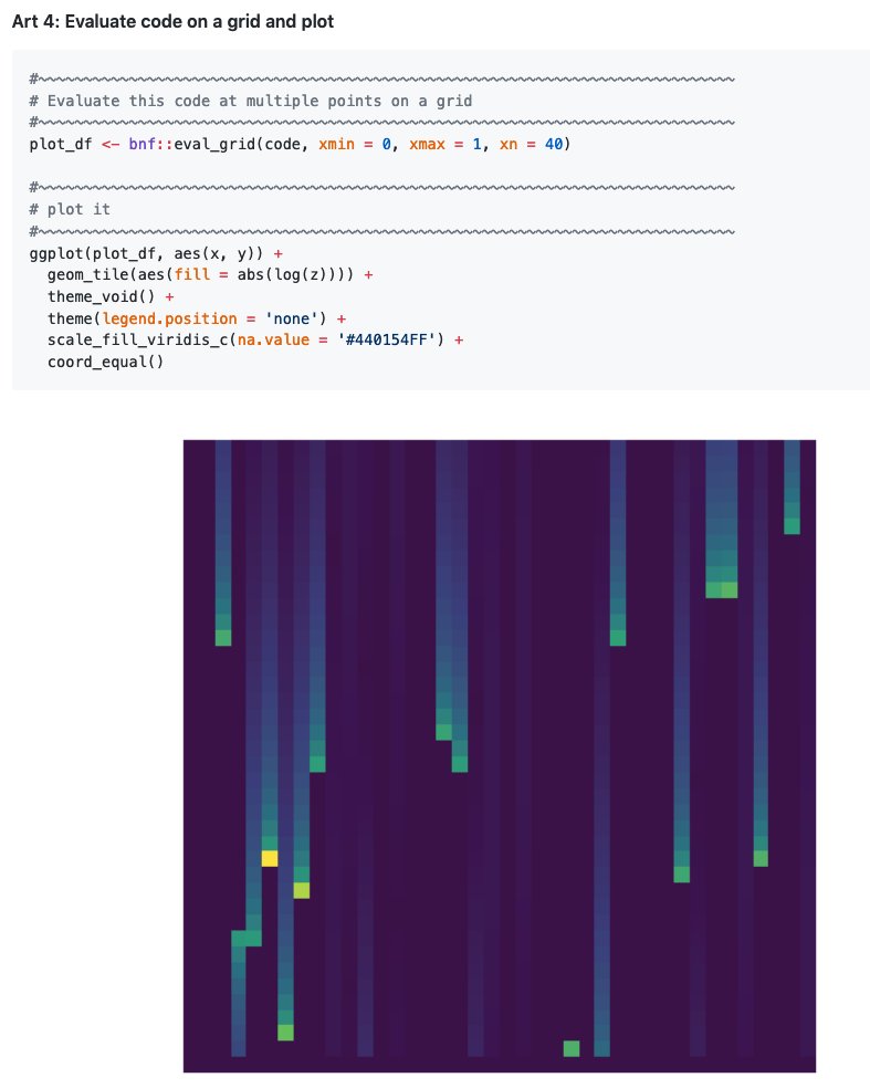 {bnf} v0.1.1 released - an #RStats package for generating code from BNF grammars (and then generating art from that code)

Refactoring post-#OzUnconf19 should make code &amp; examples easier to follow

github.com/ropenscilabs/b… <a href="/_ColinFay/">Colin 🤘🌱🏃‍♀️</a> @JonTheGeek <a href="/alexwhan/">Alex Whan</a>