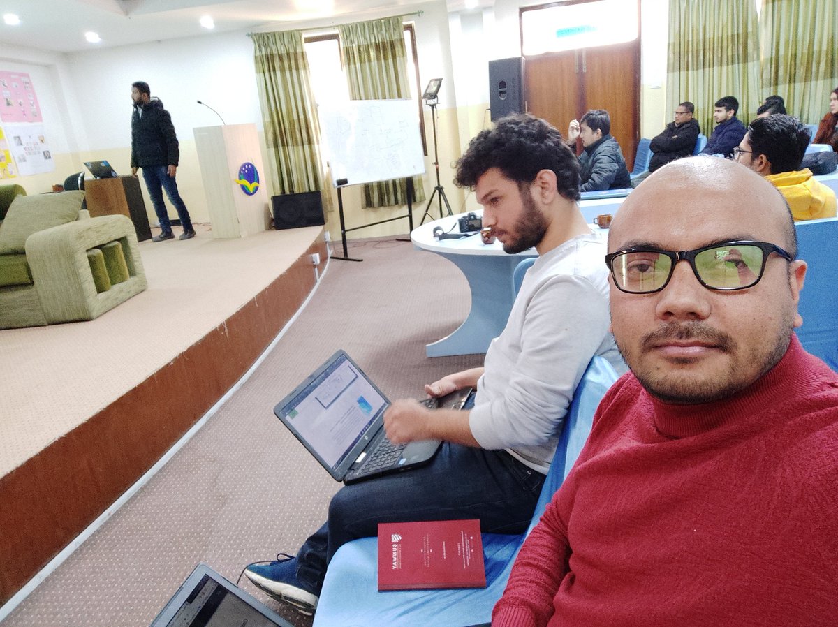 PradeepKandel's tweet photo. When @speedestchandu delivering his session, I'm on the alert mode as it's my turn next. 😜 #AzureSentinel #Azure https://t.co/x9s2rApSvl