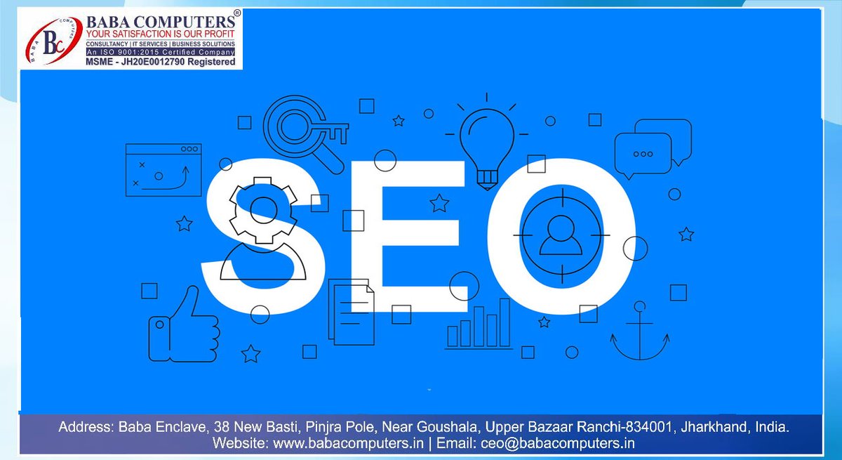 BabaComputerIND's tweet photo. We provide the entire range of #IT_Solutions that will put your #website on the top on search engine result pages, after confirmation we would have an extensive rework of your #website #content, alternate #texts, page titles, #meta_tags, meta description.
#computers #logic https://t.co/SccgV0WGav