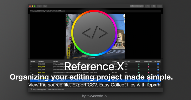 Tokyocode_io's tweet photo. Reference X is available ver.1.3.2 at #MacAppStore. Integrated #macOS #Catelina and fixed some issue and stability. New viewer can show some source files.
#FinalCutProX #fcpxml #workflow #FinalCutPro #FCPX #DaVinciResolve #AutodeskFlame #ReferenceX #RefX
https://t.co/wXFG3LYaaD https://t.co/9I4JcvdwWL