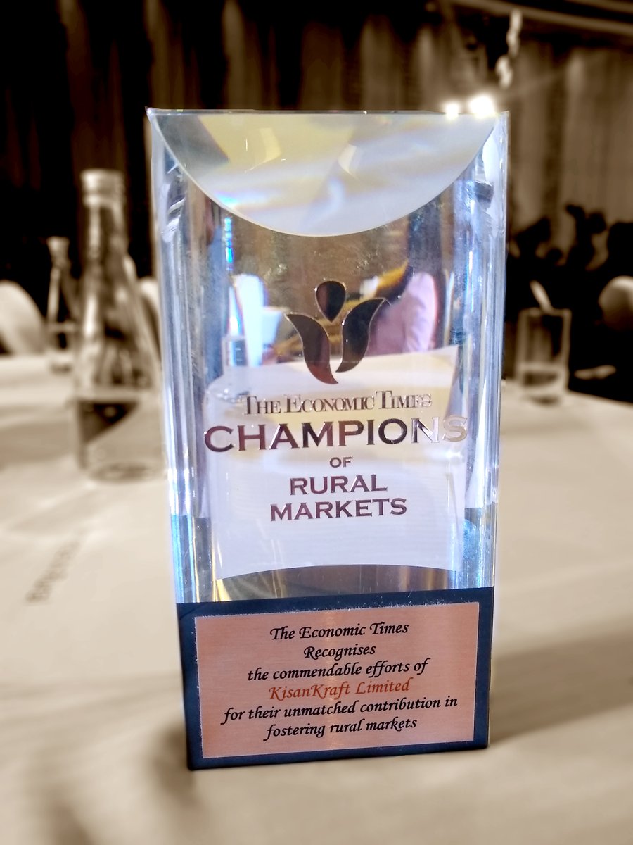 Kisankraft1's tweet photo. We are happy to share this proud moment that our Founder &amp; Managing Director Mr. Ravindra K Agrawal has been awarded with the prestigious 'Champions of Rural Market Award' on 13th December 2019 at Hyatt Regency, New Delhi.
#EconomicTimes #ETRuralStrategy #7thEdition #KisanKraft https://t.co/J9Kpp9PKAV