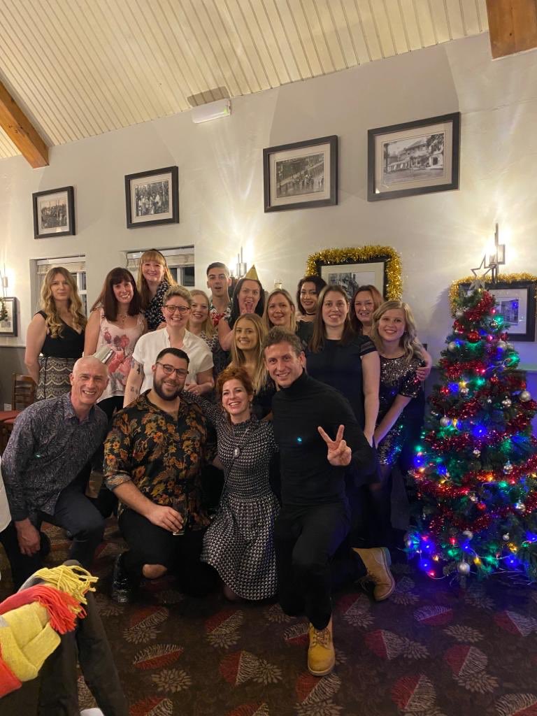 Popey1986's tweet photo. Absolutely brilliant Christmas party with our wonderful team. Lots of fun had together. #dreamteam #macarena 🎄🎄🎄🎄❤️🌈🙌 https://t.co/R1BAgPlHHw