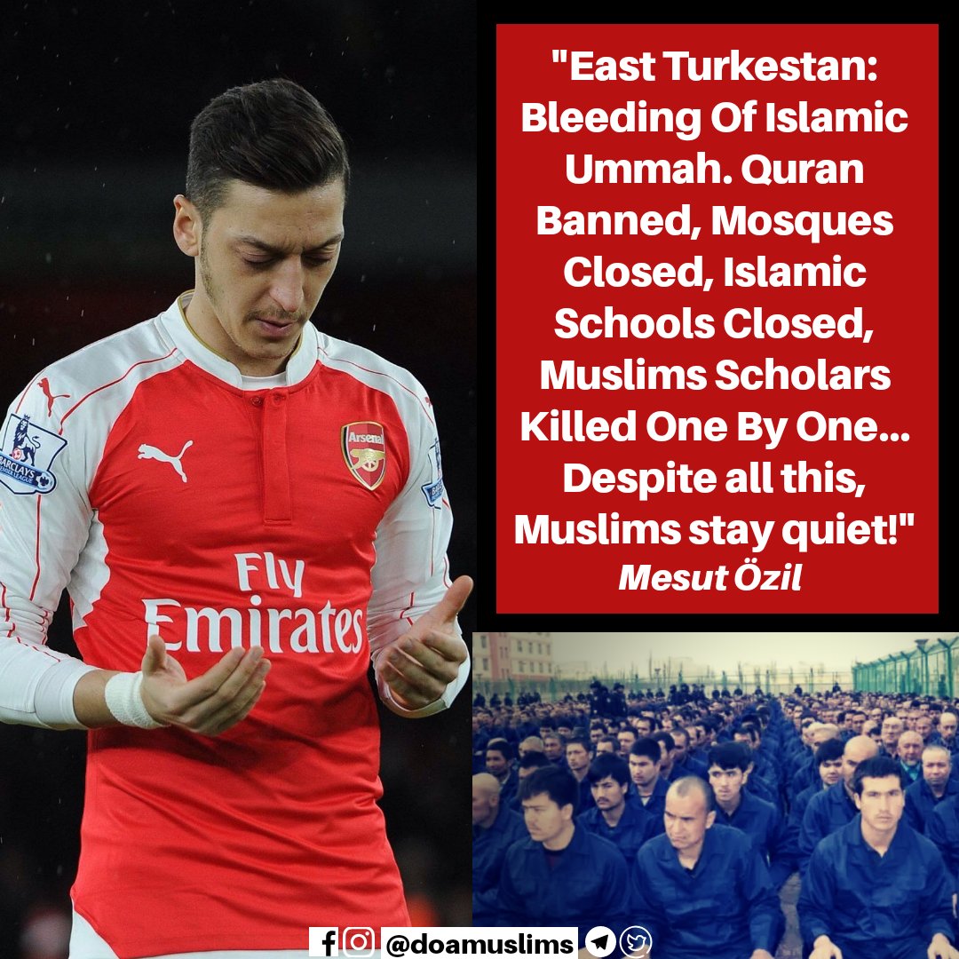 Rana Ayyub on Twitter: "Go Mesut Ozil. The Islamic World should hang its  head in shame for betraying the Uighurs in China.… "