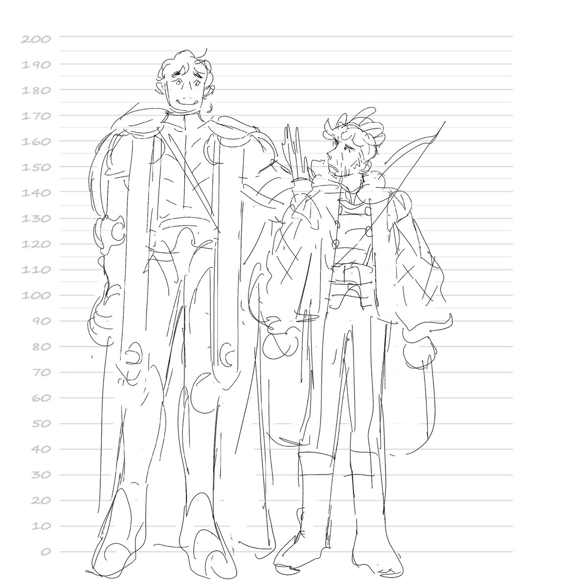 We decided to roll heights and weights for our new characters and my half orc cleric is 190cm whereas @camille_leto `s human warrior stands at a towering 165cm. 25cm height difference. That is all 