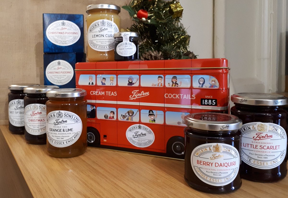 VisitColchester's tweet photo. As part of the #12jamsofchristmas our team have picked their fave @tiptree conserves! Sweet Tip Raspberry for Karen, Christmas Conserve for Lai, Orange & Lime for Claire, Lemon Curd for Josie & Blackcurrant for Meg. Jill favours new boozy Berry Daquiri & Sam likes Little Scarlet! https://t.co/HyhHg8C5ei