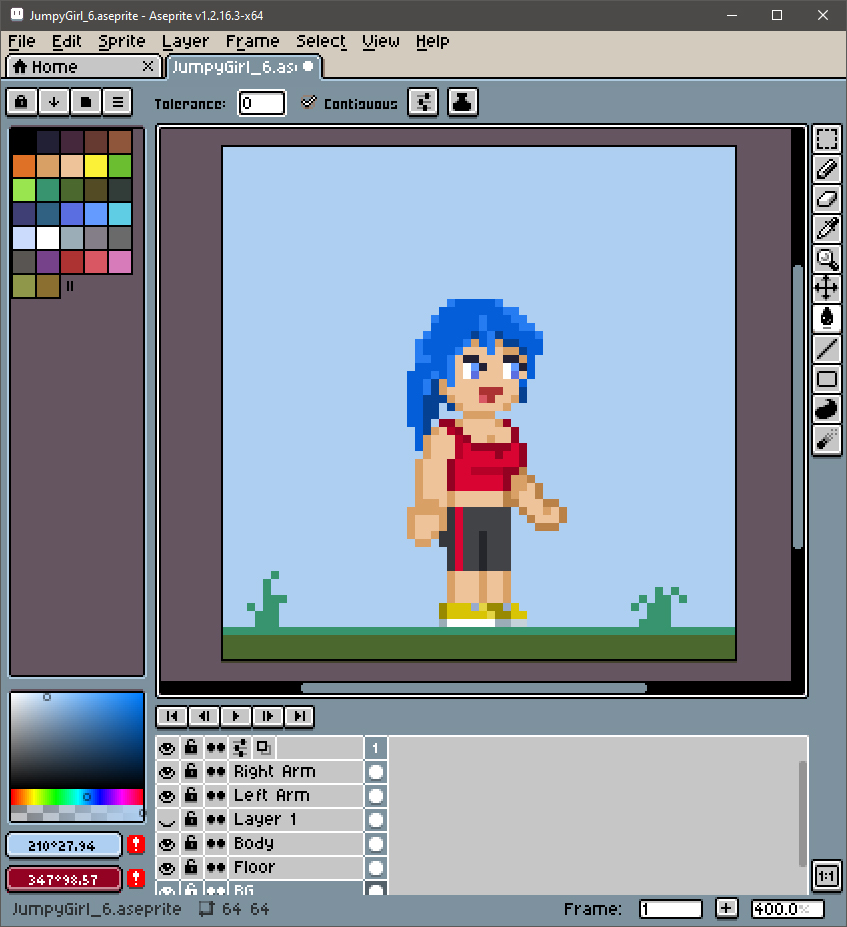 VillageBench's tweet photo. Hello #screenshotsaturday, while we continue to update #killerchambers we're working on our new game Jumpy Jump!

What do you think of our protagonist, codename JumpyGirl? 😁

#jumpyjump #pixelart #aseprite #indiegame #indiedev #IndieDevWorldOrder @aseprite #gaming #gamedev https://t.co/NPEyU1RAVD