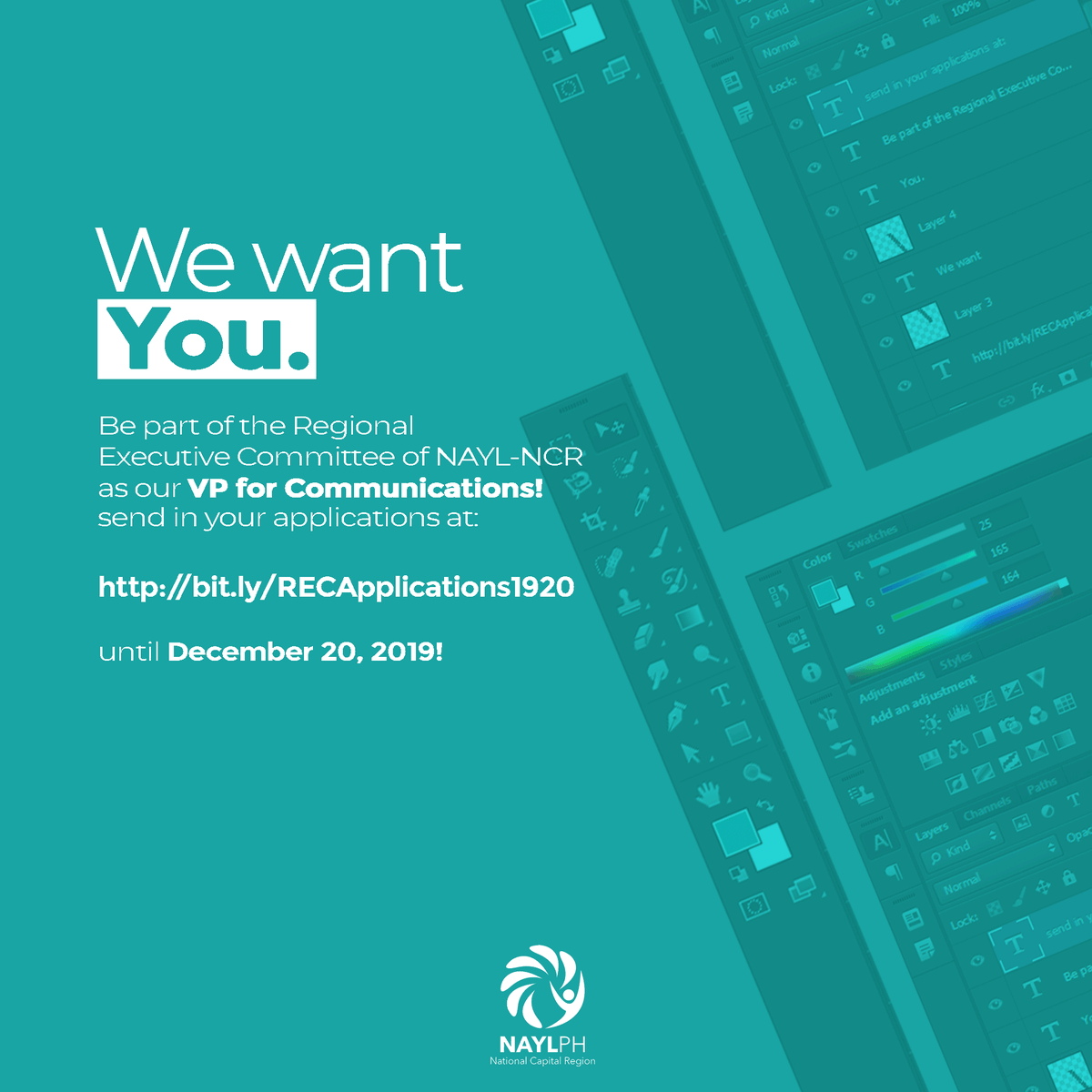 NAYLNCR's tweet photo. YOU ARE A LEADER!

NAYL NCR is looking for members who can serve as the Vice President &amp; Deputy Vice President for Communications inside the Alliance. If you have what it takes, kindly fill out the application form (https://t.co/wQDaP26XDs)

#LeadersEmpoweringLeaders https://t.co/Wv3HSLSidp