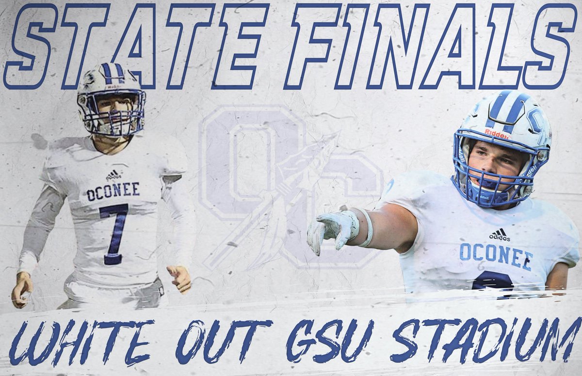 It’s finally here!! 

It’s State Championship Gameday in Watkinsville, Ga!! 

Warrior Walk @ OCHS 11-12:15

Whiteout GSU Stadium!

🎫 Tickets :gofan.co/app/events/761…  

🚙 Parking:www1.ticketmaster.com/ghsa-football-…   

📻 wgauradio.com 

📺 GPB.org