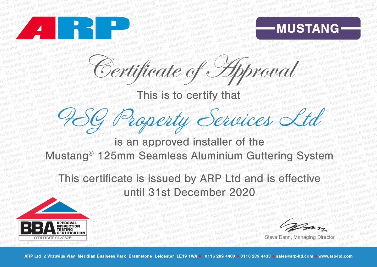 Always a great achievement when you are still an approved installer for another year #2020 <a href="/ARP_LTD/">ARP Ltd</a> Aluminium Roofline Products Ltd