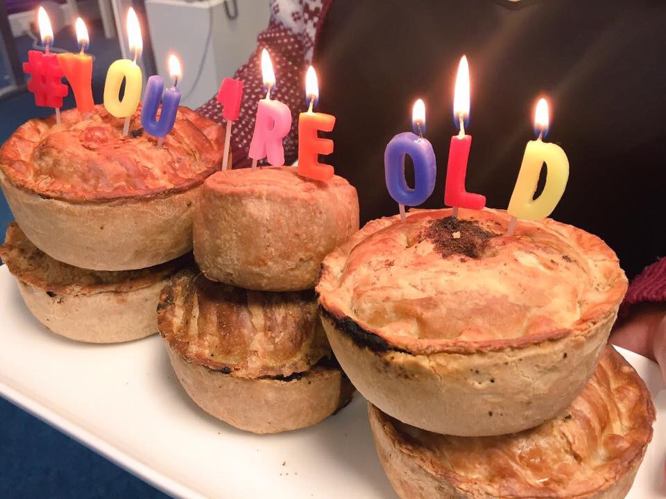 HuddleMedia's tweet image. Huge Huddle #HappyBirthday to our awesome MD @ColinSneath 🥳 We’ll be celebrating next week so thought we’d #throwback to one of his previous ‘cakes’! 🥧 Have a good’n Colin! #youreold 🎈