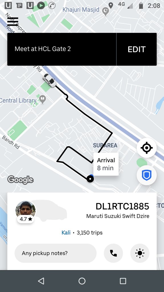 Sau852's tweet image. @Uber_Support @Uber #unprofessionalbehavior #baddrives Just few minutes ago 3 times booked cab from Uber and called/received call from drivers first they asked my destination and cancel ride. Pls take strict actn agnst thm. I am attaching screenshot of bokng.