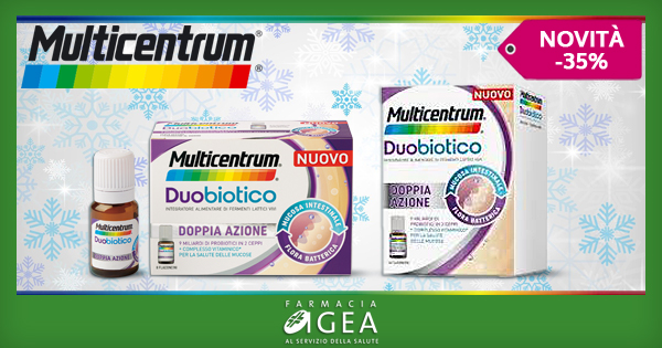 Hai bisogno di ripristinare l'equilibrio della flora intestinale? 😫
Prova i nuovi fermenti lattici Multicentrum Duobiotico, online con il -35% 🤩⬇️
ow.ly/JCJn50xrtco