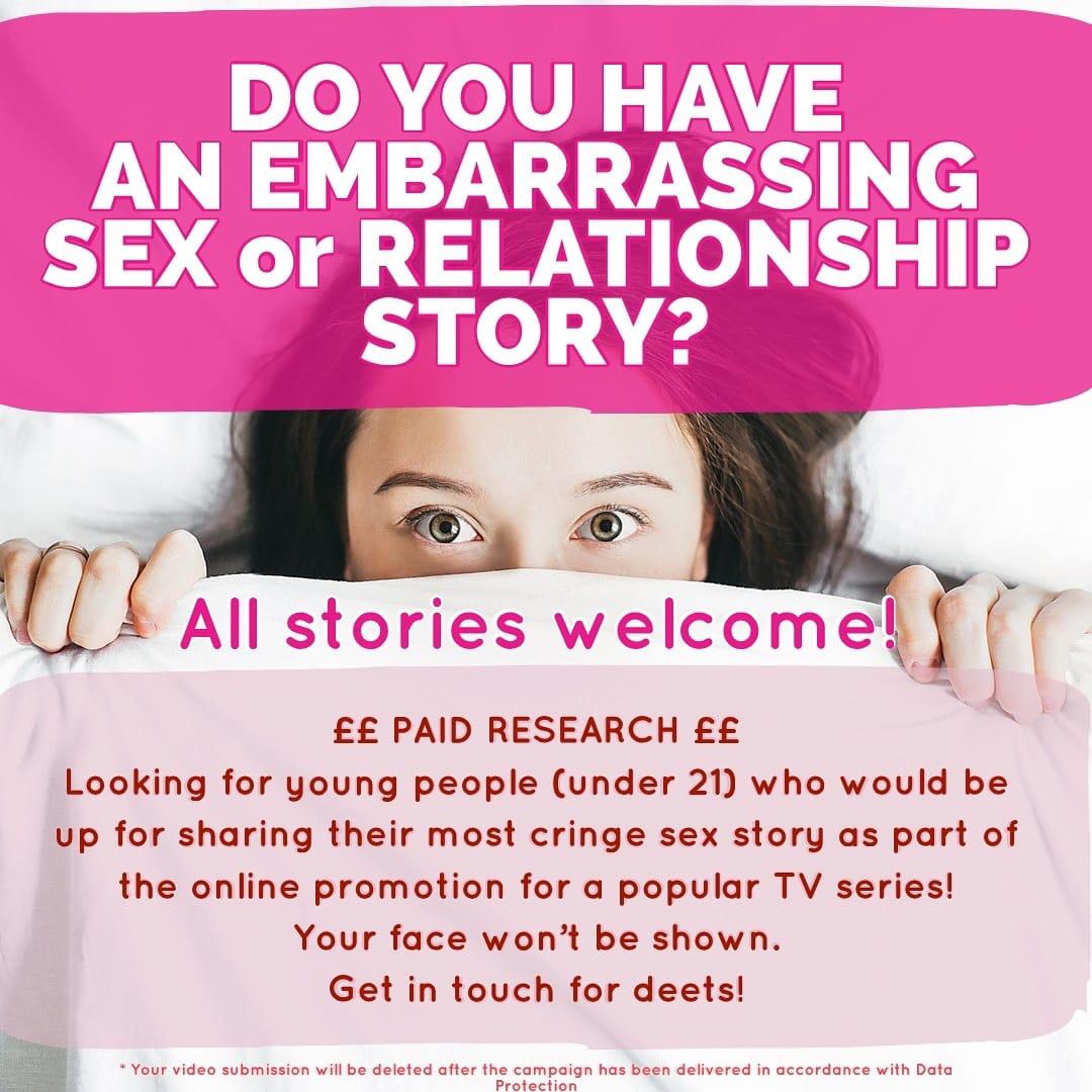 Got an embarrassing sex or relationship story? Fancy earning some ££? I want to hear from you! casperdayshcasting@gmail.com P.s you remain anonymous! #WINWIN