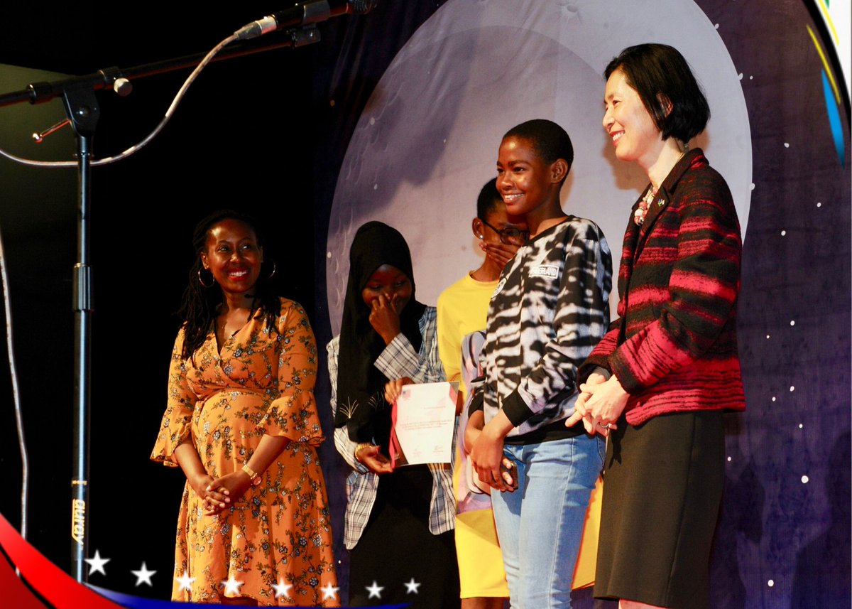 1/2 Chargé d'Affaires Dr. Inmi Patterson yesterday officiated The Girls Entrepreneurship Summit (GES), an annual tech-entrepreneurship event for girls in secondary and high school in Tanzania to connect, learn and build innovations and solutions for community problems. #GES2019