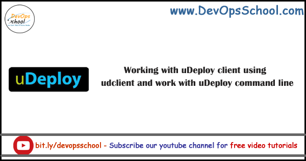 devopscertify's tweet photo. Working with uDeploy client using udclient and work with uDeploy command line.
This tutorial is all about working with uDeploy client using and work with uDeploy command line.
Read more- https://t.co/8yJCURqKy8
#Command #Client #uDeploy #udclient #java #Tutorial https://t.co/pGRf36rNVr