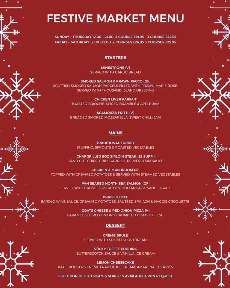 Our festive market menu is available daily! Pop in and join us for a meal ♥️

To book a table call us on 01698 852722 
#december #festivefood #dineout #feelingfestive #bothwell