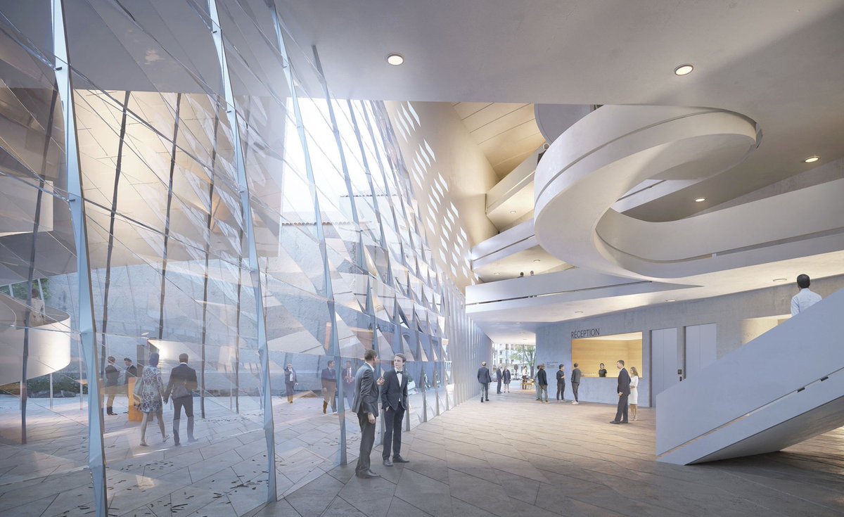 j_paulfournier's tweet photo. #PalaisdesCongrès | Ce matin présentation du projet structurant qui permettra d'accroitre l'attractivité économique et touristique de la Ville. 

Prolongeant le Musée de la Romanité, il se veut un fil conducteur entre les arènes et la Porte de France #Nîmes https://t.co/F6pVSW0EJy
