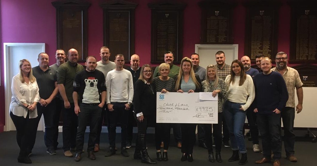 michaelbouch68's tweet photo. Fab location for our final meeting of 2019 @NewcastleSU reflecting highlights of 2019 talking about people and preparing for RBT. Team photo opportunity with our Cheque of £9,935 raised for @chloeandliam24t &amp; a surprise gift for me #greatteam @VickiMains @ARNaqvi272 @anthjhall https://t.co/MbF7KzyWQE