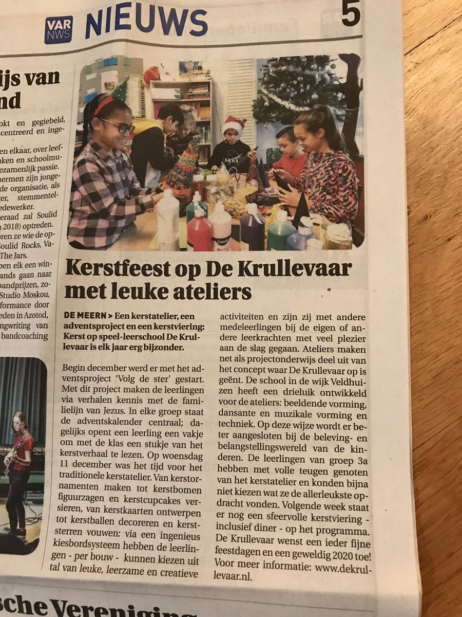Mooi stuk <a href="/VARnws/">VAR NWS</a> over onze groepsdoorbrekende ateliers! #onderwijs | dank <a href="/NaomiTekst/">Naomi Smits</a> voor alle mooie persberichten en veel plezier op je nieuwe school ❤️