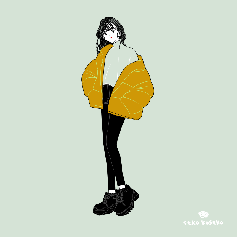 「やたらボッテリした可愛いスニーカーを手に入れたから描いた。 」|seko kosekoのイラスト