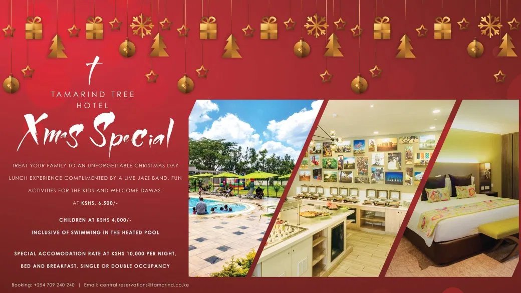 goplacesdigital's tweet photo. Treat your family to an unforgettable Christmas day lunch experience complemented by a live jazz band @TamarindTreeKe
Call: +254709240000
#GoTamarindTree #XmasSpecial #GoTamarind #SaturdayVibes #Christmas #ChristmasDay #ChristmasDayLunch https://t.co/Re1OX5XmBK