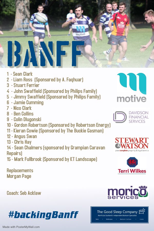 Banff_RFC's tweet photo. Game day.
#backingbanff https://t.co/hhFM0q7cKz
