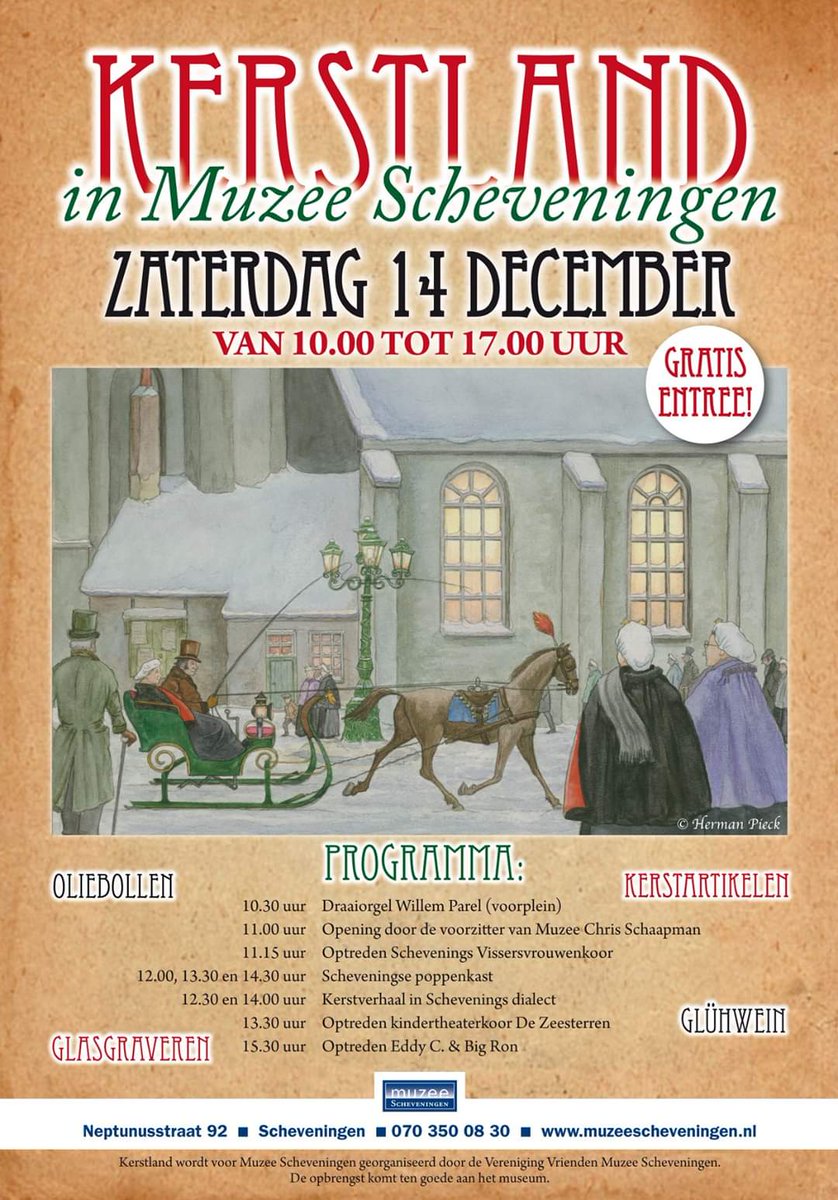 De Scheveninger staat vandaag op Kerstland in <a href="/muzeeschevening/">Muzee Scheveningen</a>. Wie komt er gezellig langs? #scheveningen