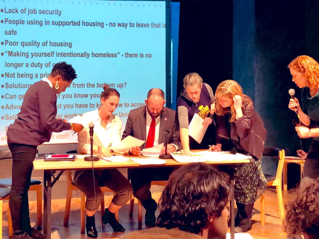 Amidst the darkness of yesterday came @CardboardCitz and @rxtheatre’s #legislativetheatre event Access Denied led by those who have been homeless in the city and resulting in three tangible local policy proposals around housing, mental health and human rights.