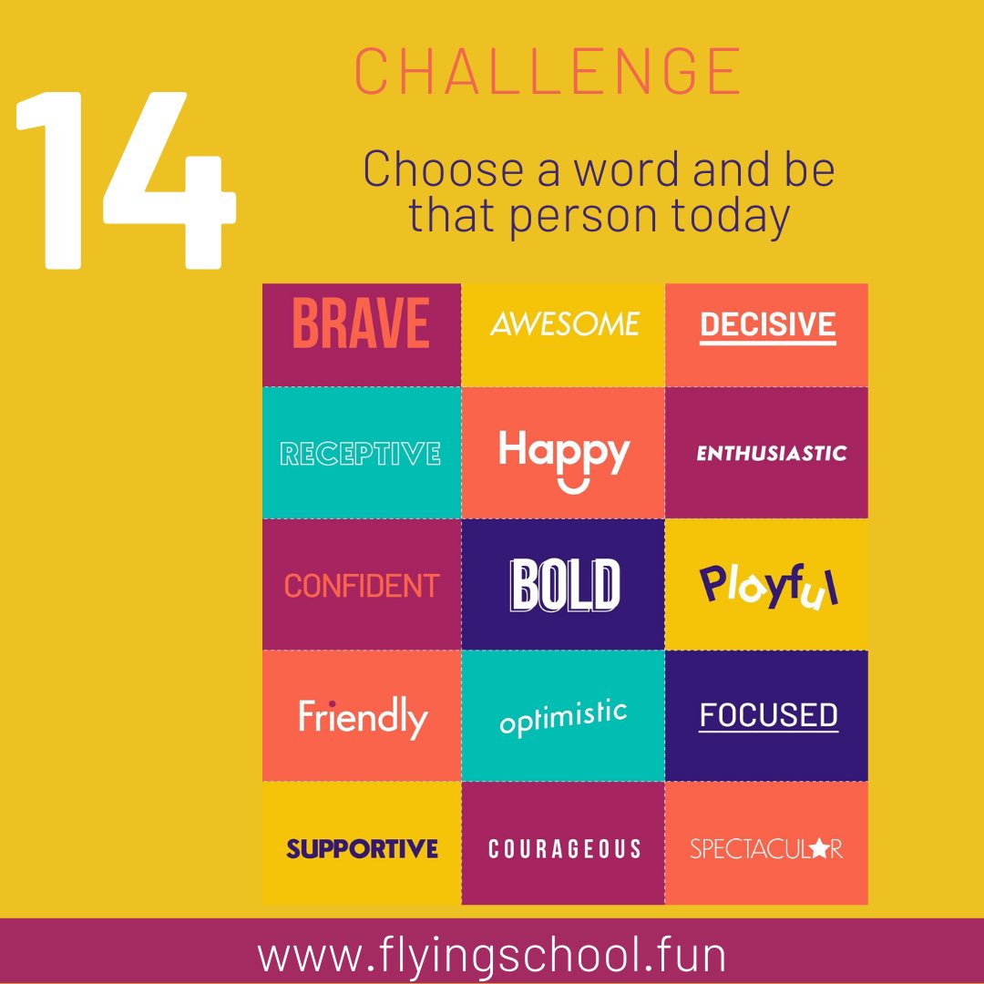 school_flying's tweet photo. Day 14: Choose a word - does it change how you go about your day? #backherbusiness @crowdfunderuk #crowdfunding #beyouinspireothers #changingyourmindset #strength https://t.co/6lLcdYIWEs