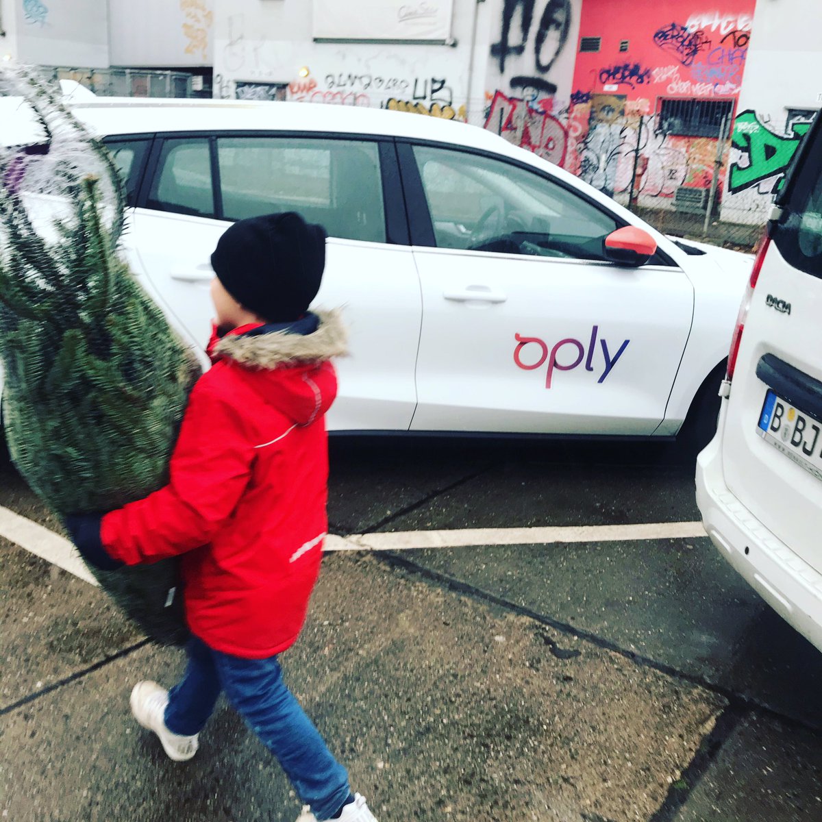 oply_DE's tweet photo. Meanwhile in Treptow... #tannenbaumtransport #oply #carsharing https://t.co/FCUUqTiArk