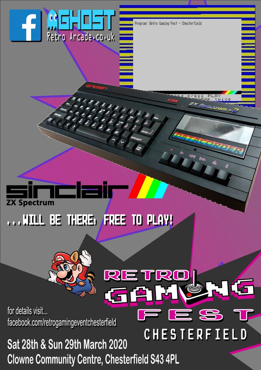 Retro Gaming Fest - Chesterfield 28th &amp; 29th March 2020. Watch this space for lineup announcements of  some of the awesome stuff that will be there....  FREE to play once inside for as long as you like!  Game on 🕹