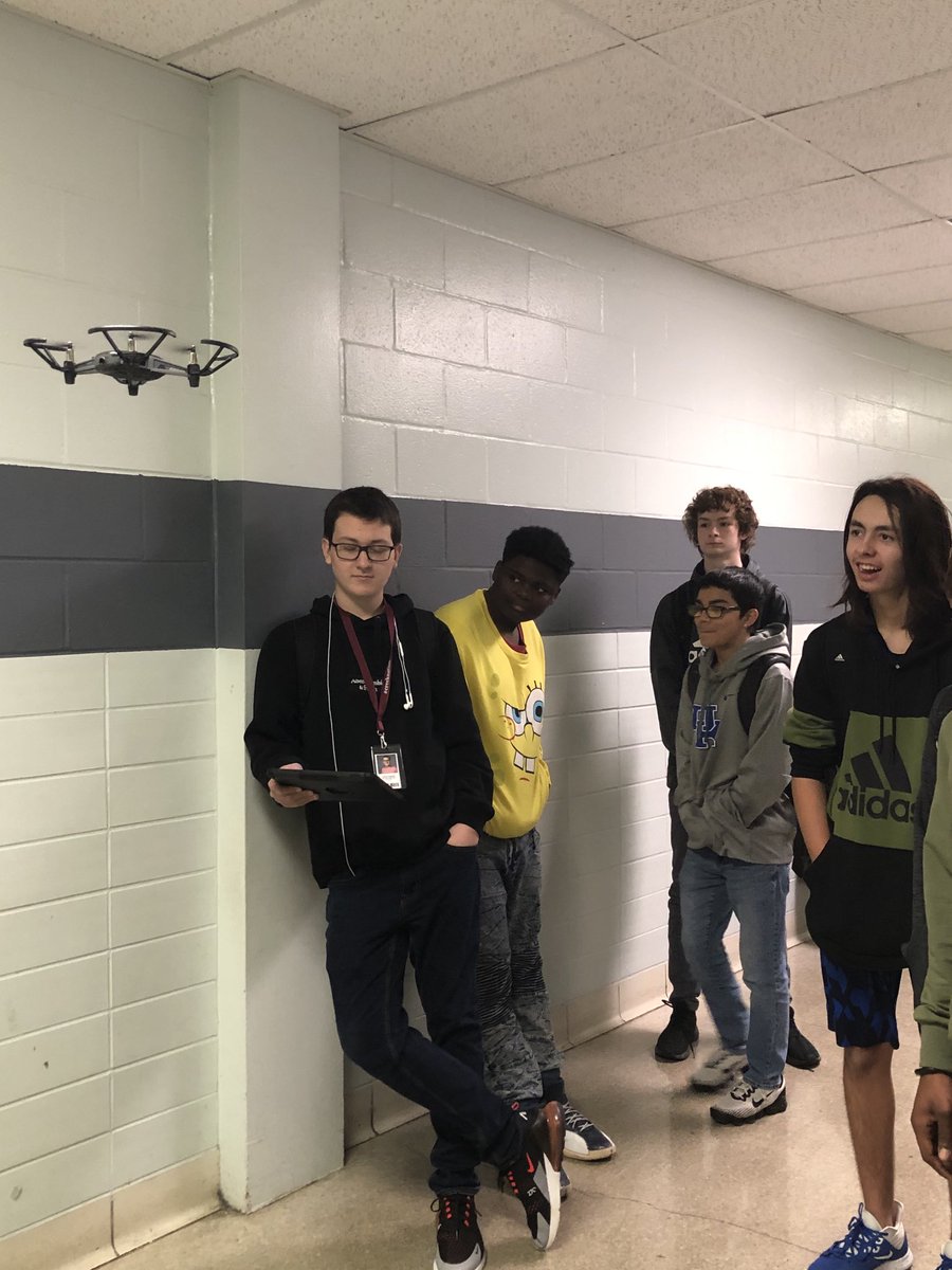 MzOutland's tweet image. Hour of Code takes flight with our Tello drones! The students programmed the drones. #fcpshourofcode2019 #hourofcode2019 @GirlsWhoCode @TCHSacademies