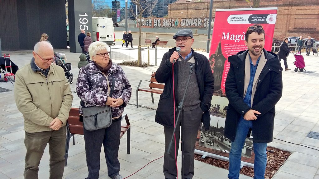 sants3radio's tweet photo. Ara mateix la inauguració dels Jardins de #Magòria al carrer Corral amb el carrer Amadeu Oller del barri de #LaBordeta. El nou espai públic de  prop de 6.000  metres quadrats uneix el barri amb la Gran Via. https://t.co/nuSayh2xSk