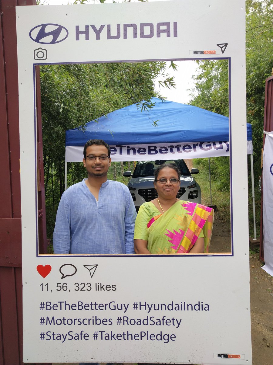 VikramGour's tweet photo. Enoch and his family are out in their @HyundaiIndia #Verna for a holiday to Kodai. He stopped by to take the pledge being a #Hyundai fan after all! #BeTheBetterGuy @motorscribesind https://t.co/2Z97Hl3c1T