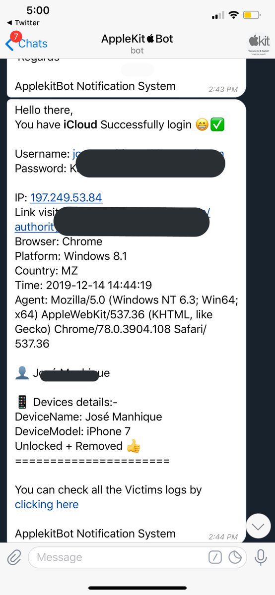 ihackicloud's tweet photo. Remove done ✅ Mozambique 🇲🇿 
Best script @Applekit_Os best sms @spoofsend https://t.co/7QaMHGSSHh