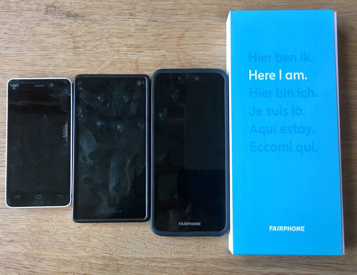 CecilevO's tweet photo. Just installed my new #fairphone3. Sad to leave my FP2, but running a company on it was increasingly challenging. Proud supporter from the start @Fairphone #changeisinmyhands https://t.co/RnAys2OKWi