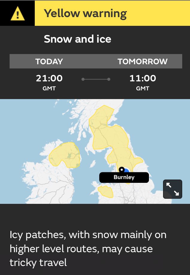 Please be careful when travelling to church in the morning. The <a href="/metoffice/">Met Office</a> have issued a yellow warning for a risk of snow and ice. Travel might be tricky. If in doubt, don’t risk it. Please spread the word to other individuals in our congregation ⛪️