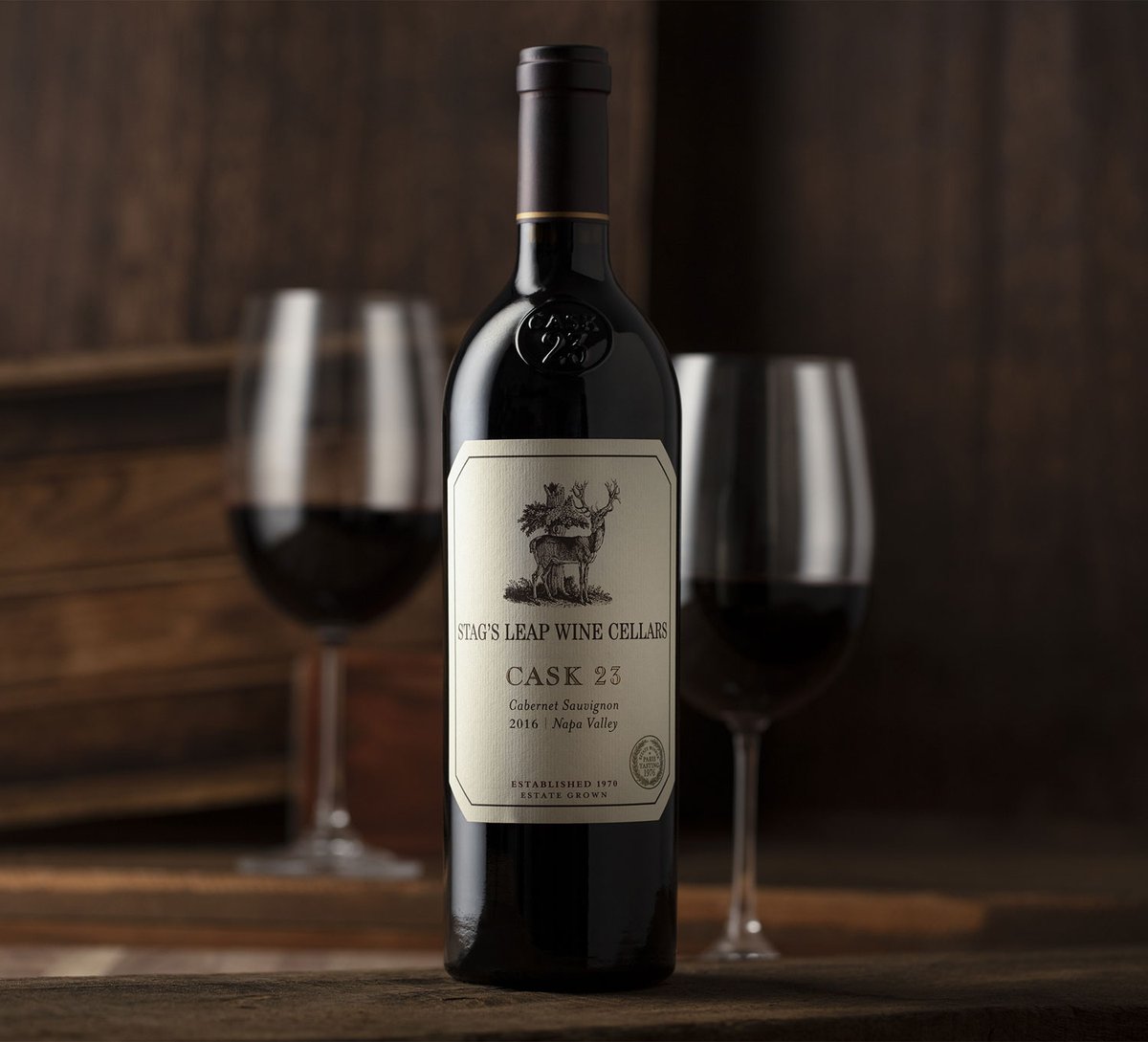 StagsLeapCASK23's tweet photo. Harvest, 1974: One lot from S.L.V. was so beautiful and distinct the winery decided it should be bottled separately. It was named CASK 23 for the large wooden cask in which it was aged. Over the years, CASK 23 has become one of the most highly regarded wines worldwide. #CASK23 https://t.co/yP1e7RSvmf