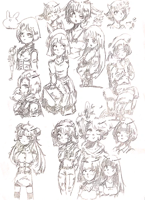 今日は絵 描く気力がないので
女の子の落書きを見ていってください
#絵描きさんと繫がりたい 