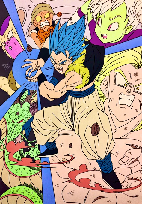 ㊗️DB超ブロリー1周年🎉
過去絵ですが…😅

#ブロリー
#ゴジータ
#チライ
#ドラゴンボール超 
