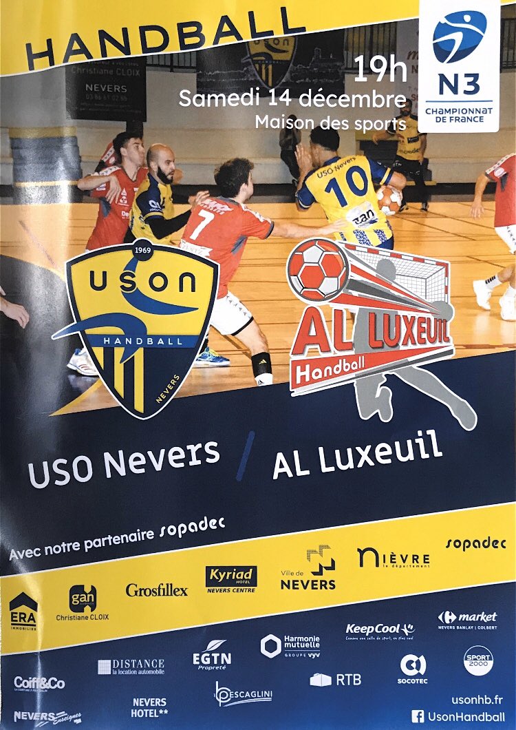 HandballUson's tweet photo. Venez nombreux ce soir à 19h ! La buvette sera à votre disposition, profitez en ;) 
À ce soir 😇 https://t.co/k5JaT2yXlo