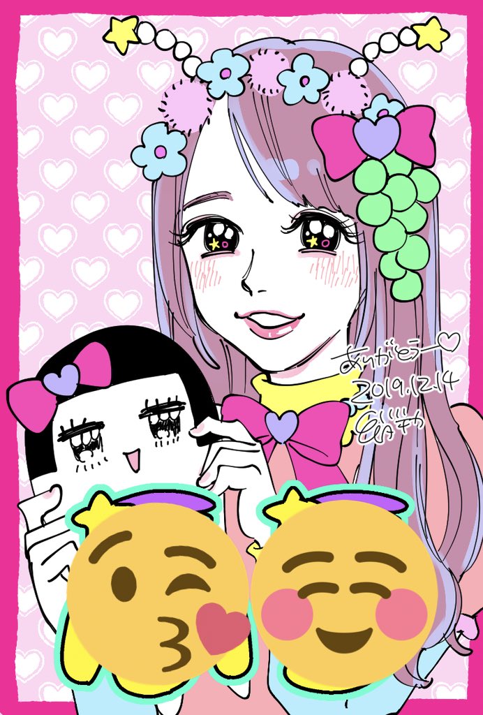 今日の似顔絵はiPadで描いてみました ポストカードサイズなのでコンビニや自宅で印刷できます❣️たくさんお話できて楽しかったですありがとうございました? 