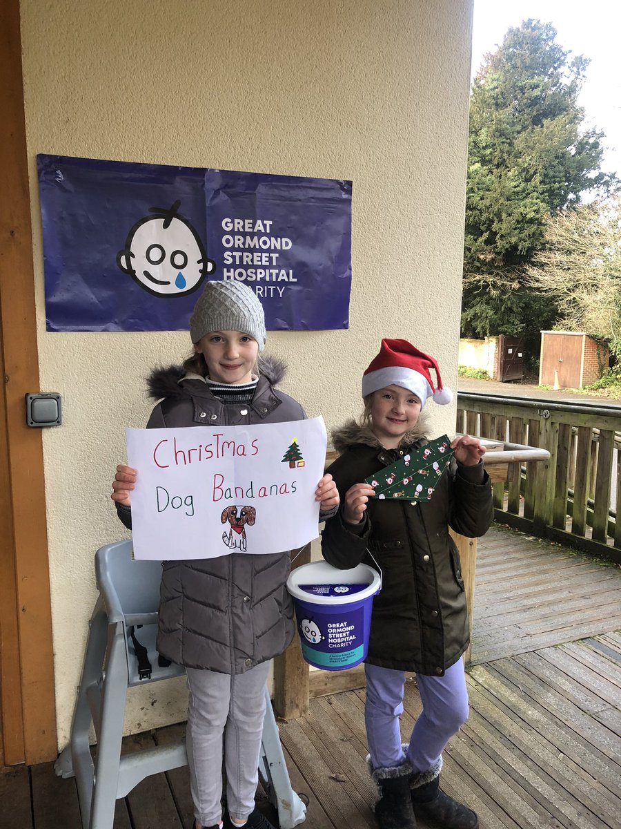 Handmade Christmas Dog Bandanas on sale today at High Elms cafe raising money for <a href="/GOSHCharity/">Great Ormond Street Hospital Charity</a> perfect #Christmas present for your #dog