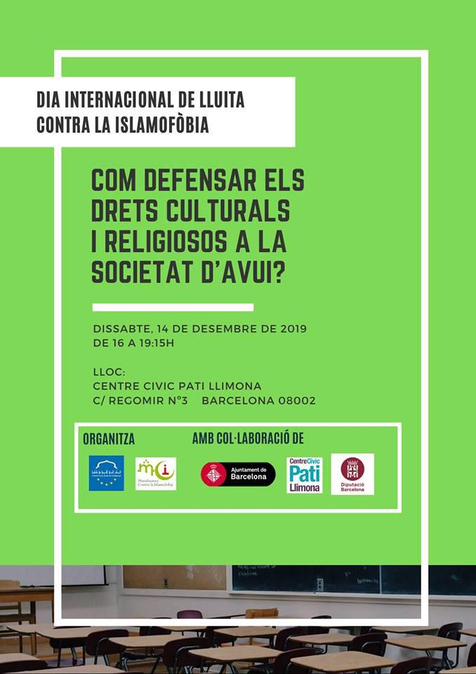 centreeuroarab's tweet photo. 📌 Amb motiu del "Dia Internacional de lluita Contra la Islamofòbia", AVUI fem un un acte, juntament amb @McIslamofobia: "Com defensar els drets culturals i religiosos en la societat d'avui?"
 De 16 a 19:15h al @patillimona
 UBICACIÓ 📍https://t.co/H1lUg2Blrz https://t.co/FH4oQPkOaF
