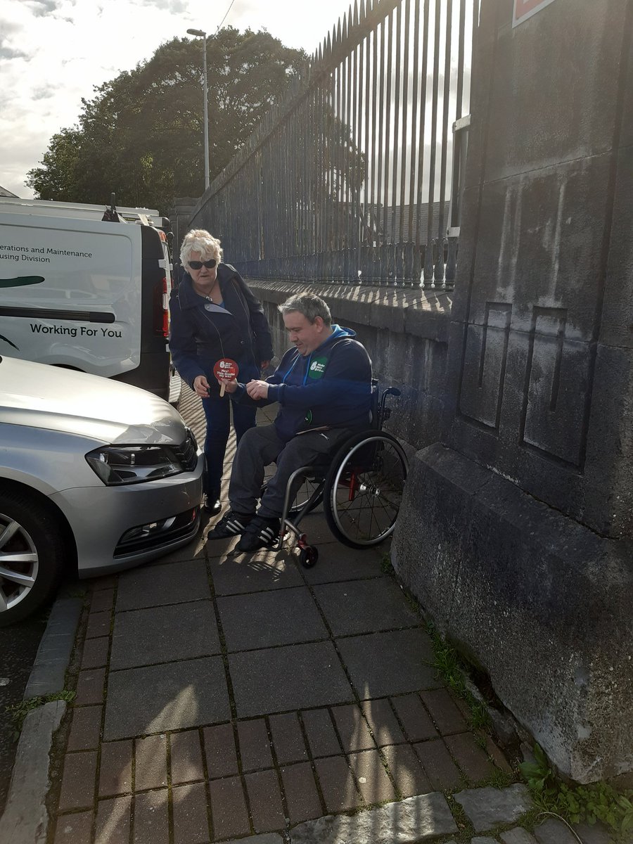 Please be mindful when parking your car as these city residents find it hard to navigate our footpaths #makewayday <a href="/MakeWayDay/">Make Way Day</a> <a href="/LimerickCouncil/">Limerick Council - Comhairle Luimnigh</a>