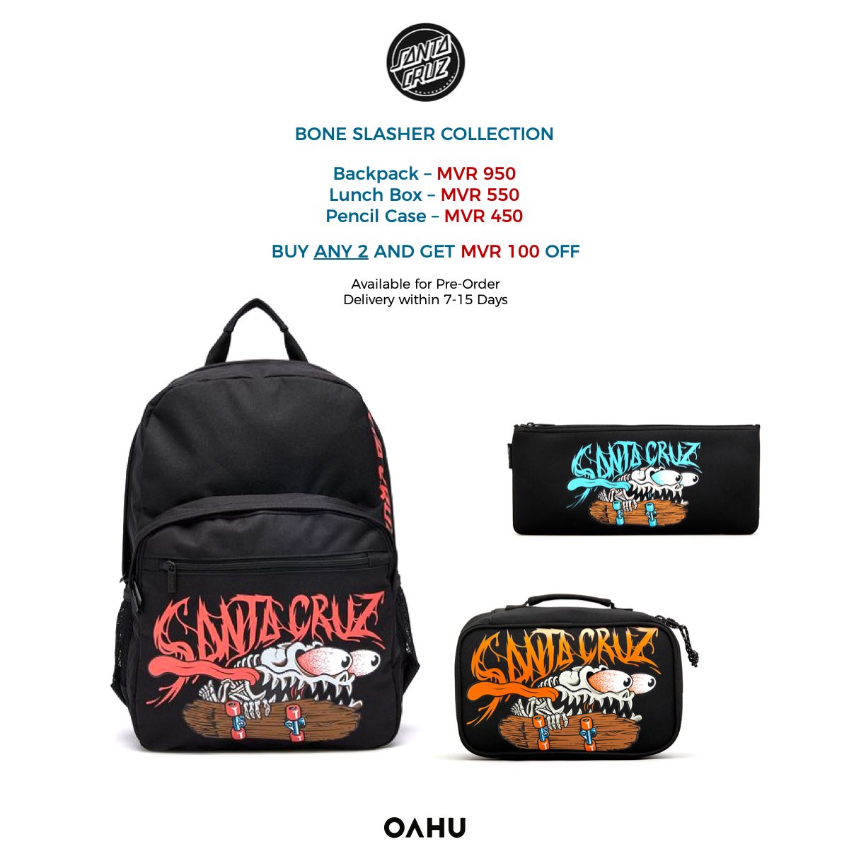 Oahu_MV's tweet photo. Santa Cruz Backpack, Lunchbox and Pencil Case Collection.
Visit our Facebook Page to see all designs available for Pre-Order. 
Delivery within 7-15 Days.
Or visit our store to see all designs in stock 
#oahumv #oahumvshop
#schoolbackpacks #backpack #lunchbox #pencilcase https://t.co/o5cspUPWEQ