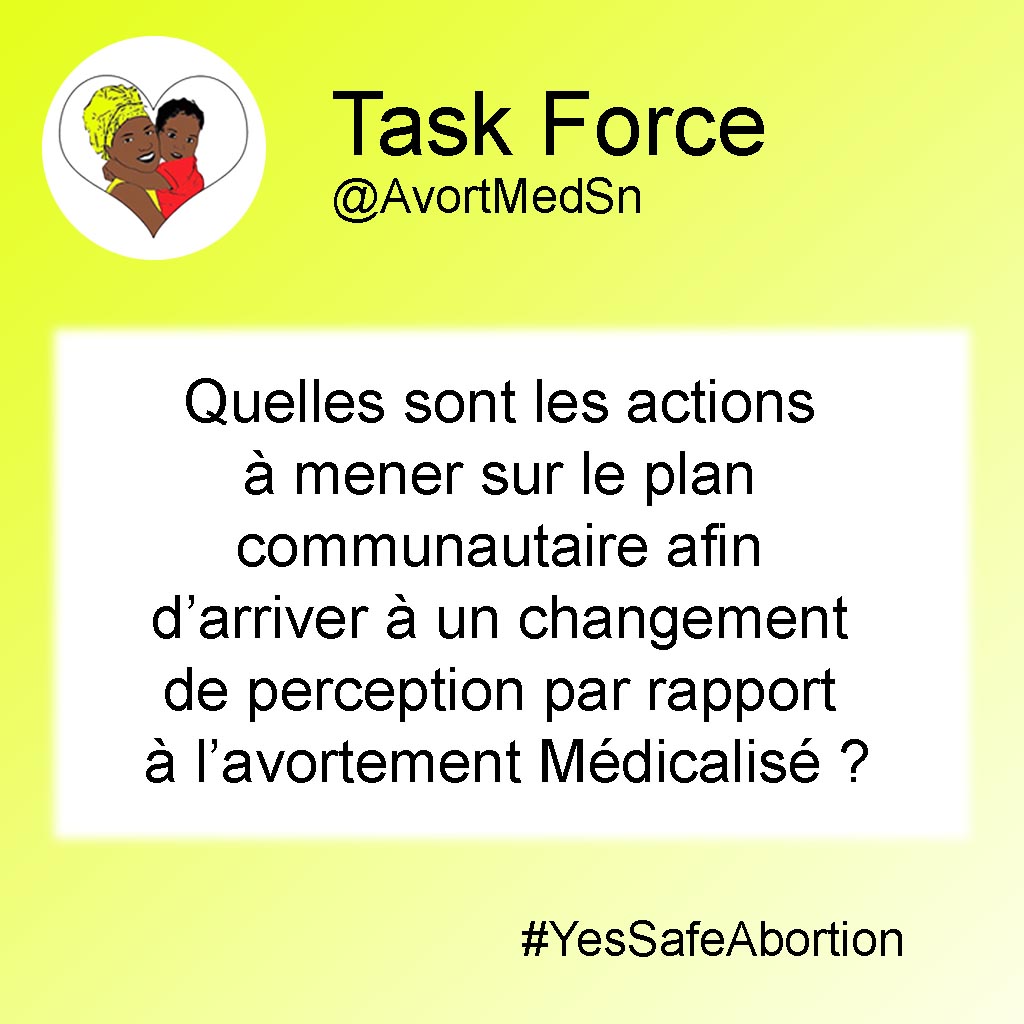 AvortMedSN's tweet photo. Quelles sont les actions à mener sur le plan communautaire afin d'arriver à un changement de perception par rapport à l'avortement médicalise?
#YesSafeAbortion
#Santé
#Senegal
#TaskForce
#NafiJeex
#DafaDoy
#Kebetu
#ASBEF
@PR_Senegal @ajs_senegal @MFFG_SN @kebetu @ASBEFSN https://t.co/vWZ9fwv9mQ